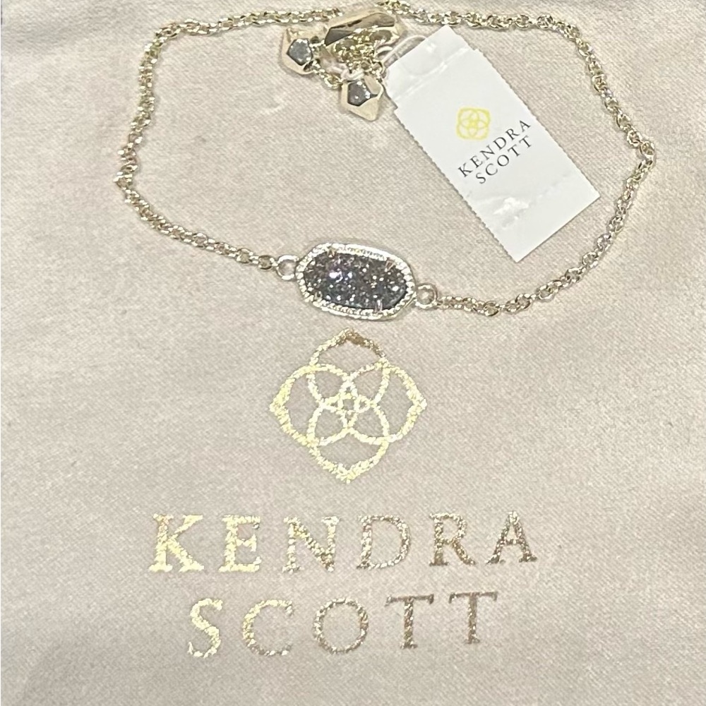 Kendra Scott Silver Bracelet with Glittering Stone